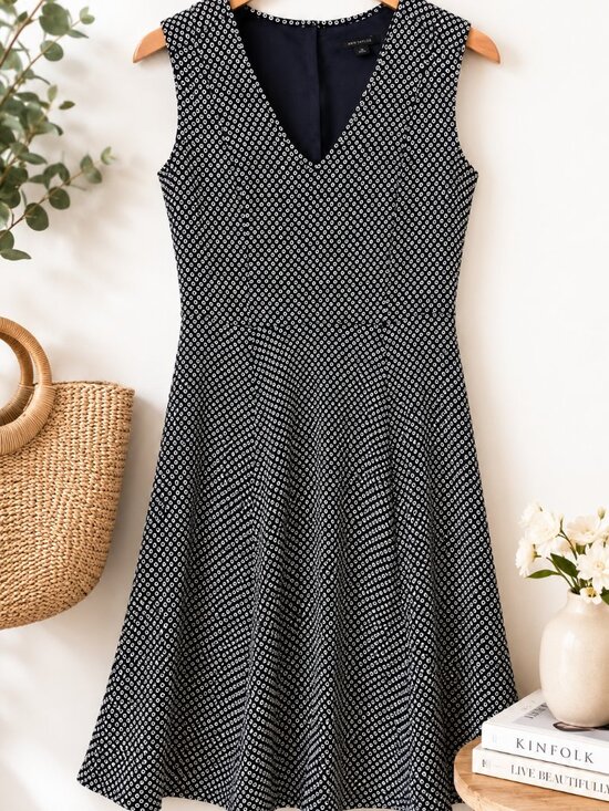 Ann Taylor Dresses & Skirts - Ann Taylor Sleeveless – Black & White Polka Dot